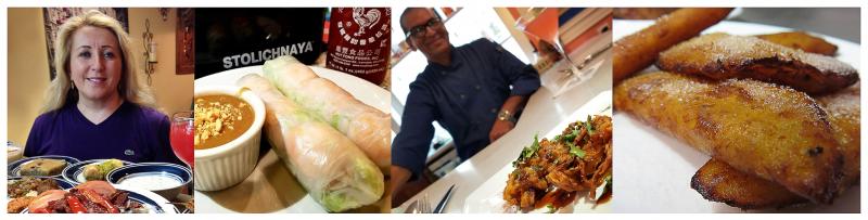 Some nearby eateries have carved out a niche with quality ethnic cuisine. The success of (l-r) Semra Tekmen at Semra's Mediterranean Grill, Minh’s Bistro Vietnamese Restaurant, Chef "GG" Gupta at Raas Pan-Asian Restaurant, and Cabanas Salvadorean Restaurant proves that consistently good food and service can bring people back again and again. BOB YESBEK PHOTO